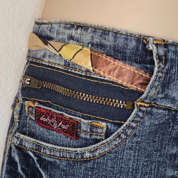 Baby Phat Women's Blue Wash Belted Denim Jeans - Picture 3 of 7